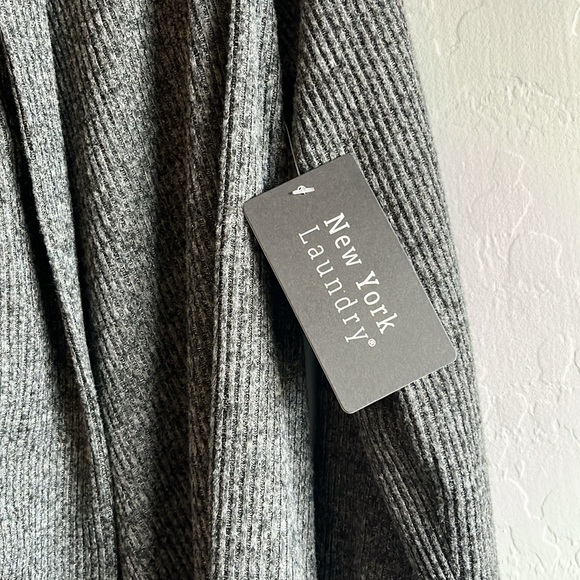 New York Laundry Cozy Chic Open/Drape Front Ribbed Cardigan Size S - Picture 9 of 10